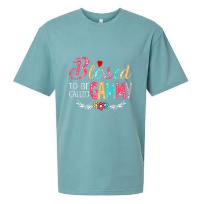 Blessed To Be Called Gammy Colorful Art Sueded Cloud Jersey T-Shirt