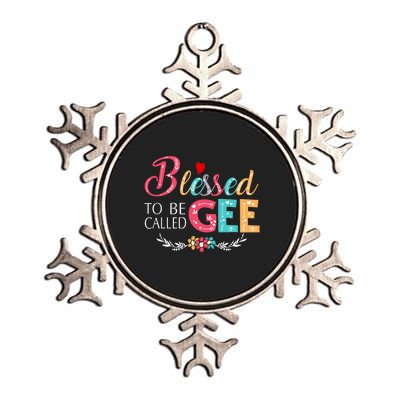 Blessed To Be Called Gee Colorful Art Metallic Star Ornament