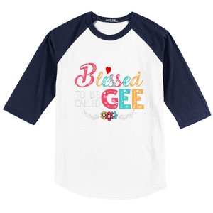 Blessed To Be Called Gee Colorful Art Baseball Sleeve Shirt