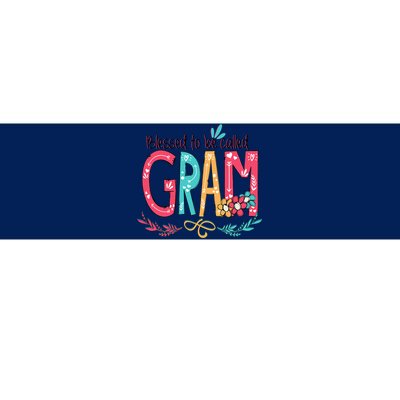 Blessed To Be Called Gram Colorful Grandma Bumper Sticker