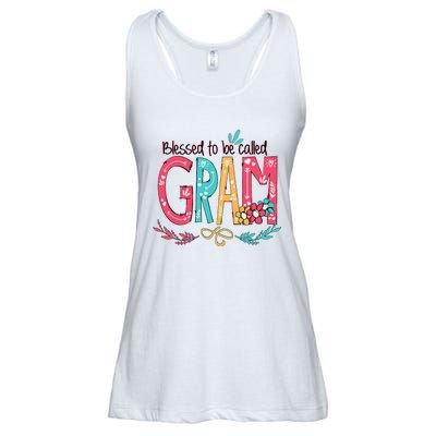 Blessed To Be Called Gram Colorful Grandma Ladies Essential Flowy Tank