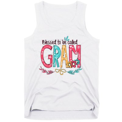 Blessed To Be Called Gram Colorful Grandma Tank Top