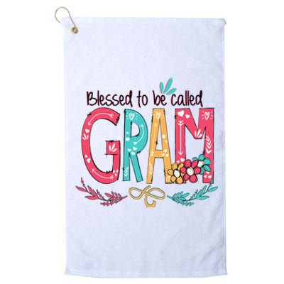 Blessed To Be Called Gram Colorful Grandma Platinum Collection Golf Towel