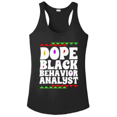 Behavior Technician BCBA ABA Dope Black Behavior Analyst Ladies PosiCharge Competitor Racerback Tank