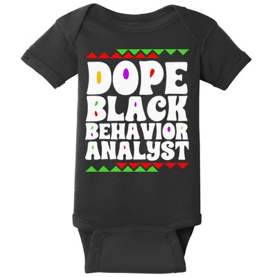 Behavior Technician BCBA ABA Dope Black Behavior Analyst Baby Bodysuit