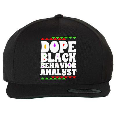 Behavior Technician BCBA ABA Dope Black Behavior Analyst Wool Snapback Cap