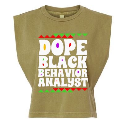 Behavior Technician BCBA ABA Dope Black Behavior Analyst Garment-Dyed Women's Muscle Tee