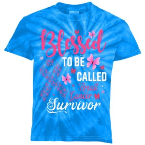 Blessed To Be Called Breast Cancer Survivor Kids Tie-Dye T-Shirt