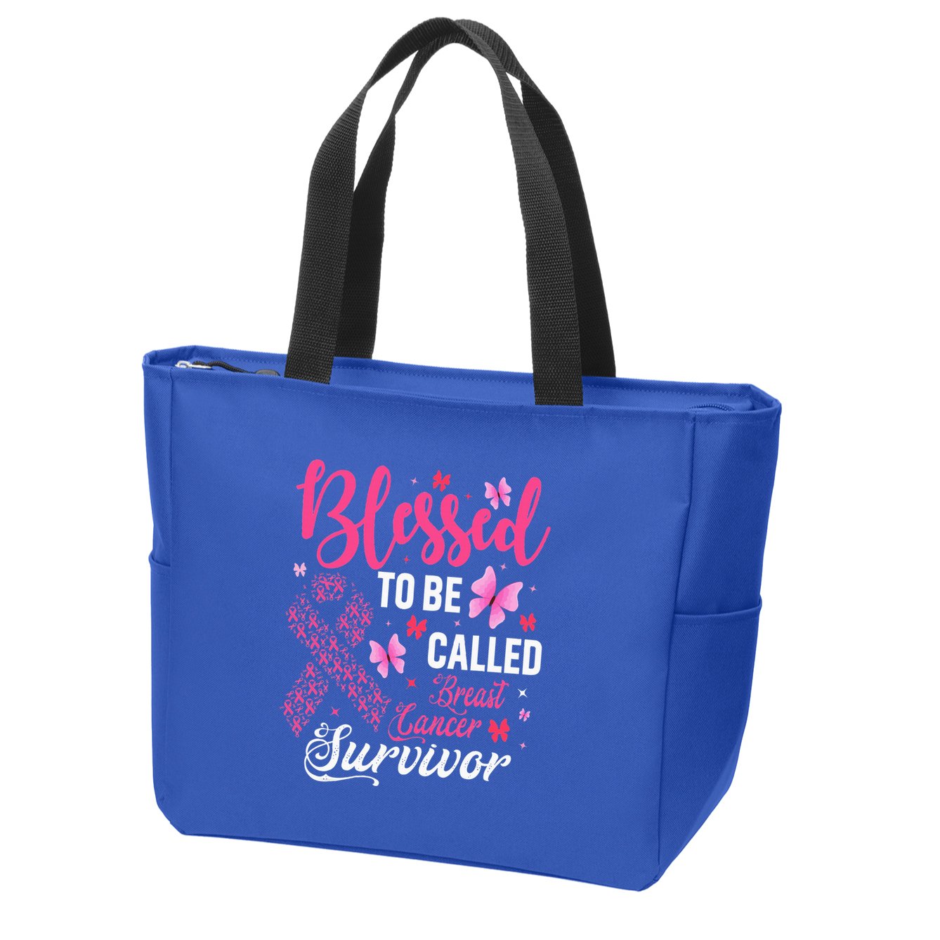 Blessed To Be Called Breast Cancer Survivor Zip Tote Bag