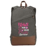 Blessed To Be Called Breast Cancer Survivor Cotton Canvas Backpack