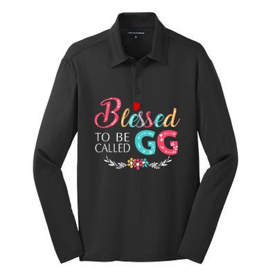 Blessed To Be Called Gg Colorful Art Silk Touch Performance Long Sleeve Polo