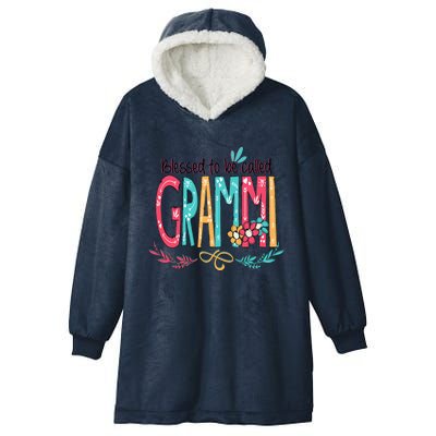 Blessed To Be Called Grammi Colorful Grandma Hooded Wearable Blanket