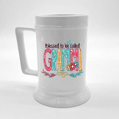 Blessed To Be Called Grammi Colorful Grandma Beer Stein