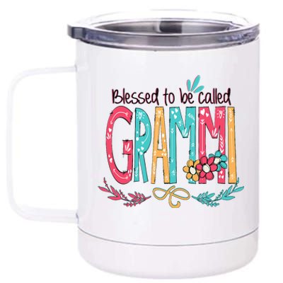 Blessed To Be Called Grammi Colorful Grandma 12 oz Stainless Steel Tumbler Cup