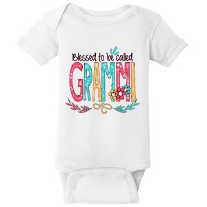 Blessed To Be Called Grammi Colorful Grandma Baby Bodysuit