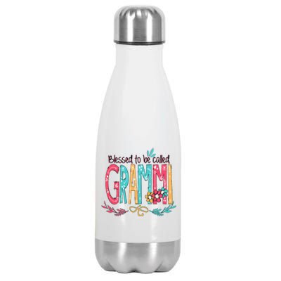 Blessed To Be Called Grammi Colorful Grandma Stainless Steel Insulated Water Bottle