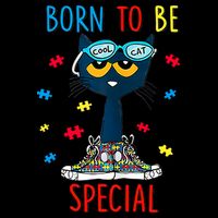 Born To Be Special Autism Awareness Autism Heart Autism Cool Cat Zip Tote Bag
