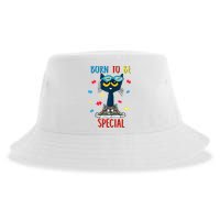 Born To Be Special Autism Awareness Autism Heart Autism Cool Cat Sustainable Bucket Hat
