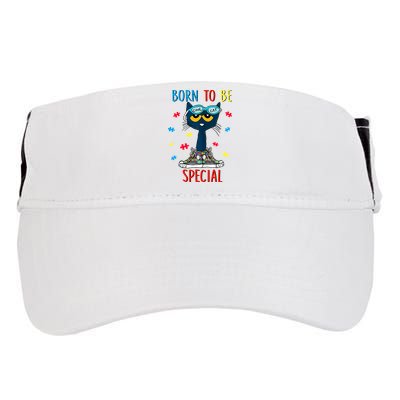 Born To Be Special Autism Awareness Autism Heart Autism Cool Cat Adult Drive Performance Visor