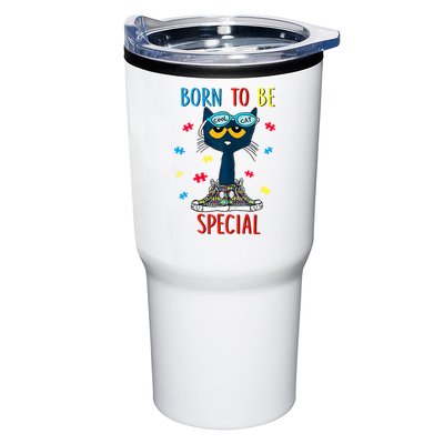 Born To Be Special Autism Awareness Autism Heart Autism Cool Cat Tumbler