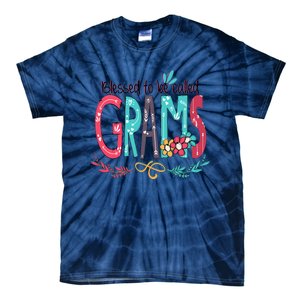 Blessed To Be Called Grams Colorful Grandma Tie-Dye T-Shirt