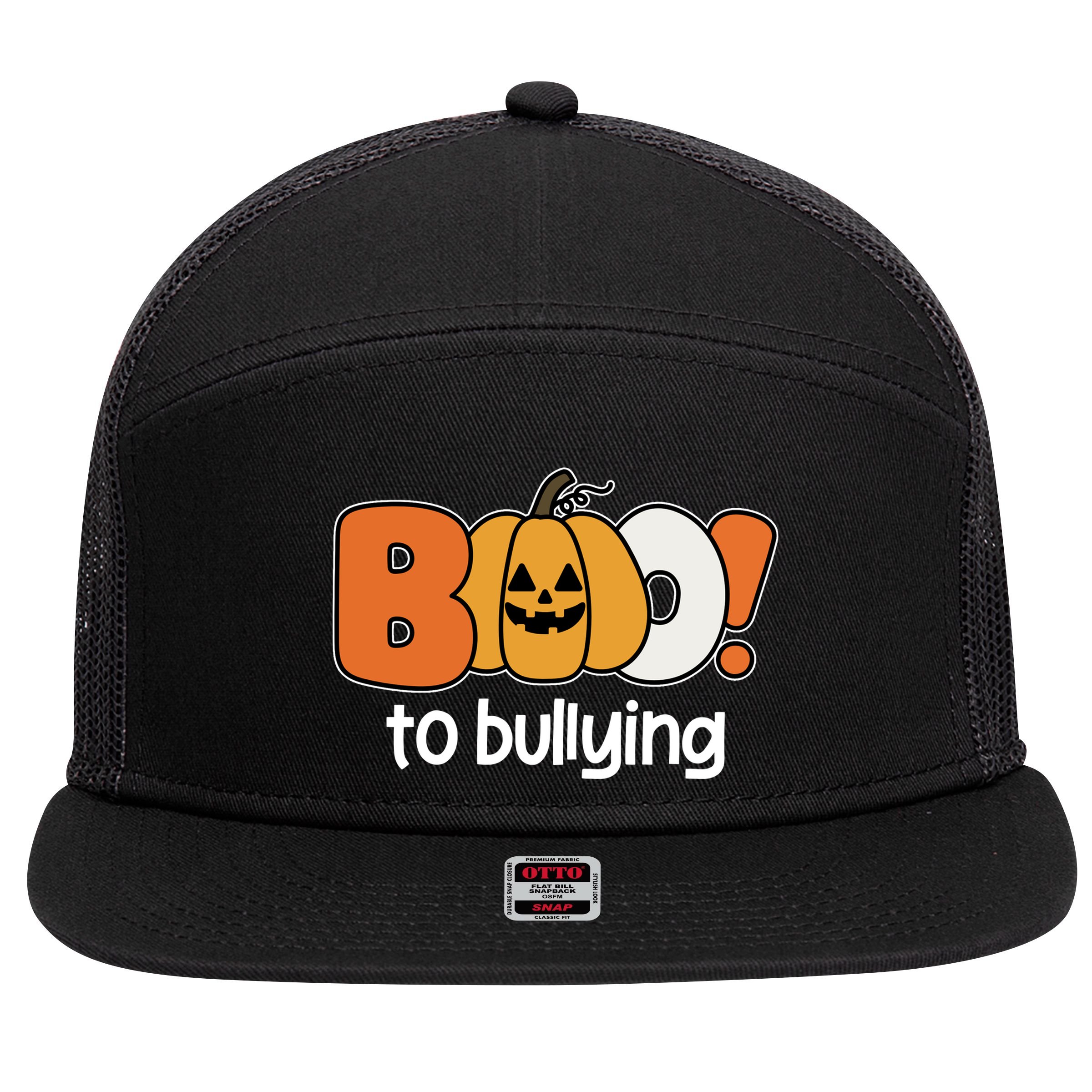 Boo To Bullying Anti Bullying Halloween 7 Panel Mesh Trucker Snapback Hat