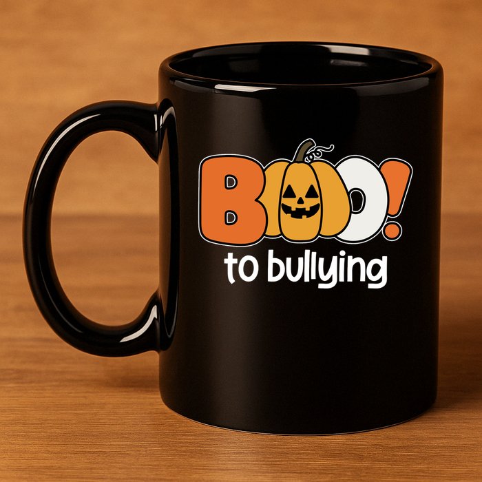 Boo To Bullying Anti Bullying Halloween 11oz C Handle Ceramic Mug