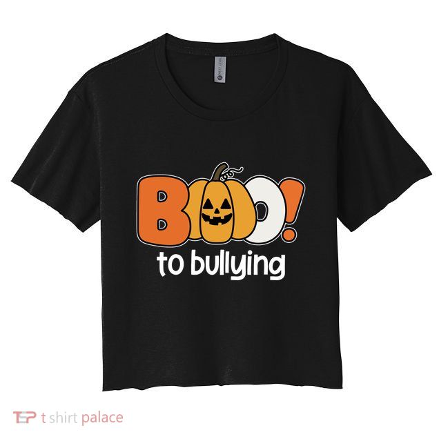 Boo To Bullying Anti Bullying Halloween Crop Top