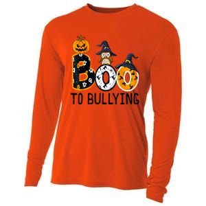 Boo To Bullying Orange Unity Day Anti Bullying Halloween Cooling Performance Long Sleeve Crew