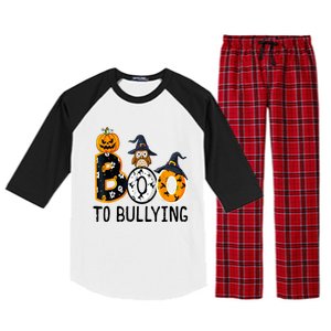 Boo To Bullying Orange Unity Day Anti Bullying Halloween Raglan Sleeve Pajama Set