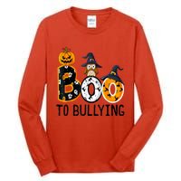 Boo To Bullying Orange Unity Day Anti Bullying Halloween Tall Long Sleeve T-Shirt