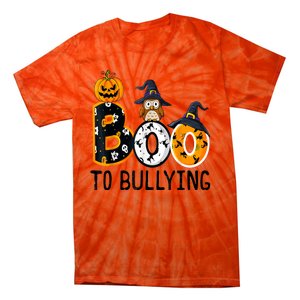 Boo To Bullying Orange Unity Day Anti Bullying Halloween Tie-Dye T-Shirt