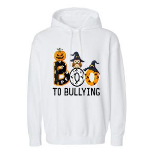 Boo To Bullying Orange Unity Day Anti Bullying Halloween Garment-Dyed Fleece Hoodie