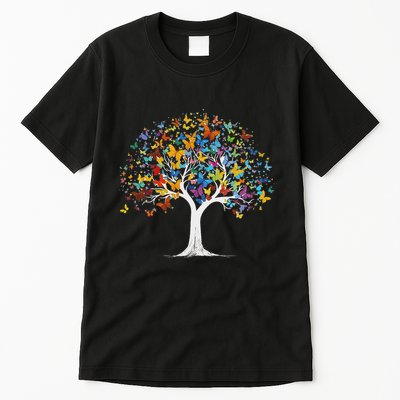 Butterfly Tree Beautiful Butterflies Garden Colorful Tall T-Shirt