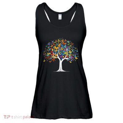 Butterfly Tree Beautiful Butterflies Garden Colorful Ladies Essential Flowy Tank