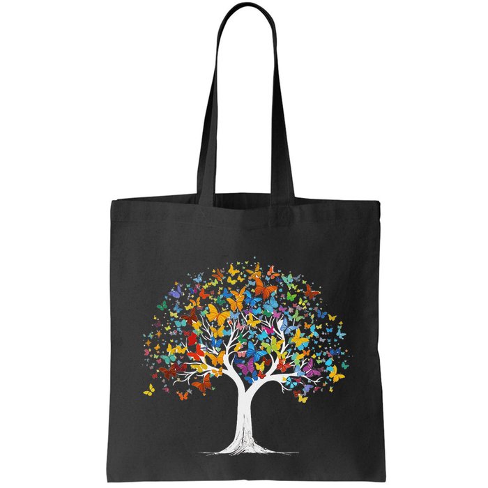 Butterfly Tree Beautiful Butterflies Garden Colorful Bag