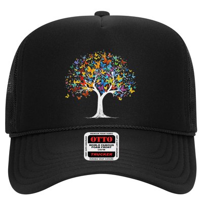 Butterfly Tree Beautiful Butterflies Garden Colorful Trucker Hat