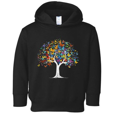 Butterfly Tree Beautiful Butterflies Garden Colorful Toddler Hoodie