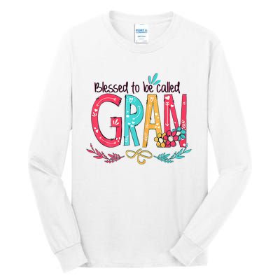 Blessed To Be Called Gran Colorful MotherS Day Tall Long Sleeve T-Shirt