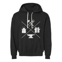 Blacksmithy Tools Blacksmithing Forging Blacksmith Garment-Dyed Fleece Hoodie