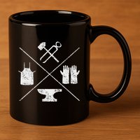 Blacksmithy Tools Blacksmithing Forging Blacksmith 11oz C Handle Ceramic Mug