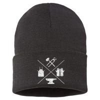 Blacksmithy Tools Blacksmithing Forging Blacksmith Sustainable Knit Beanie