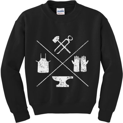 Blacksmithy Tools Blacksmithing Forging Blacksmith Kids Sweatshirt