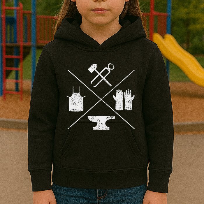 Blacksmithy Tools Blacksmithing Forging Blacksmith Kids Hoodie