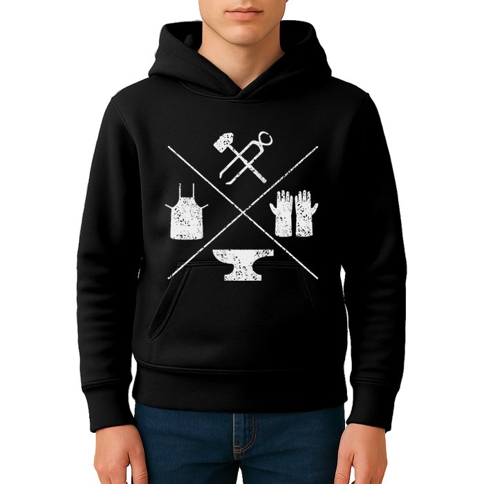 Blacksmithy Tools Blacksmithing Forging Blacksmith Kids Hoodie