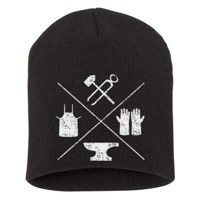 Blacksmithy Tools Blacksmithing Forging Blacksmith Short Acrylic Beanie