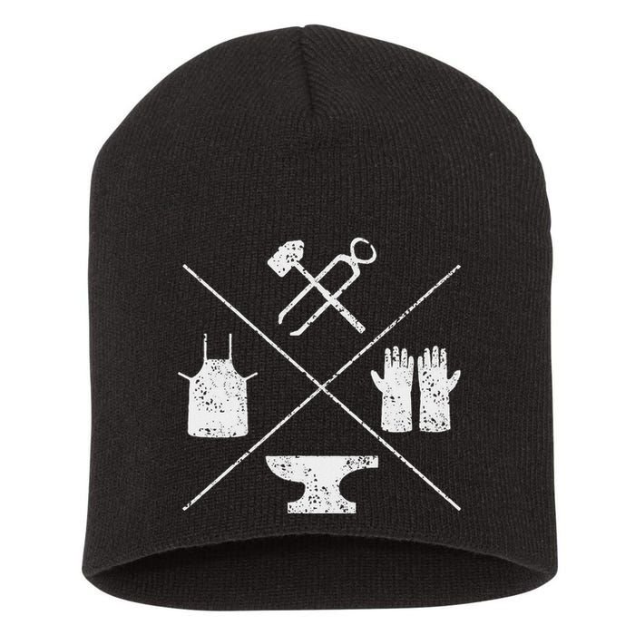 Blacksmithy Tools Blacksmithing Forging Blacksmith Short Acrylic Beanie