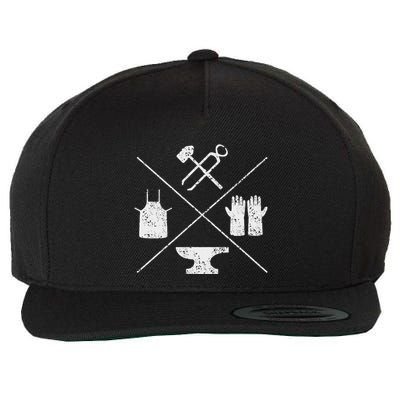 Blacksmithy Tools Blacksmithing Forging Blacksmith Wool Snapback Cap