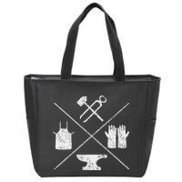 Blacksmithy Tools Blacksmithing Forging Blacksmith Zip Tote Bag