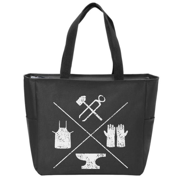 Blacksmithy Tools Blacksmithing Forging Blacksmith Zip Tote Bag